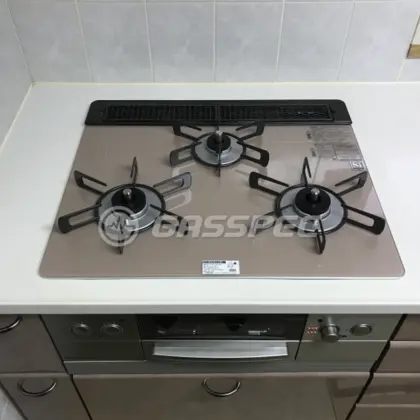 施工後のビルトインガスコンロ（リンナイ RHS31W23L8RSTW）