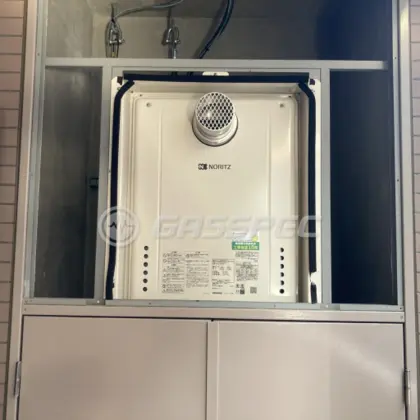 施工後の給湯器（ノーリツ GT-2460SAWX-T-1 BL）