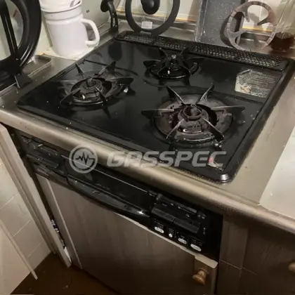 施工前のビルトインガスコンロ（RS38JH1R）