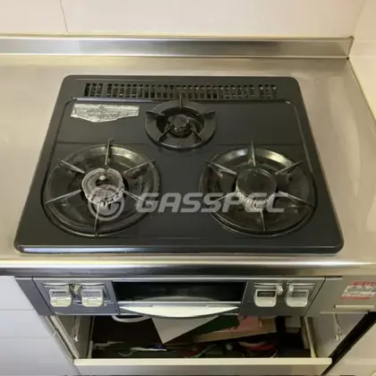 施工前のビルトインガスコンロ（DG3295NR）