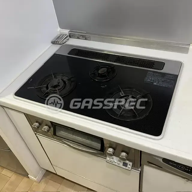 交換前のビルトインガスコンロ（パロマ PD-GED75W-L）
