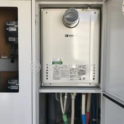 施工後の給湯器（ノーリツ GT-2060SAWX-T-1 BL）