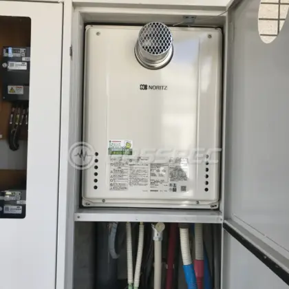 施工後の給湯器（ノーリツ GT-2460SAWX-T-1 BL）