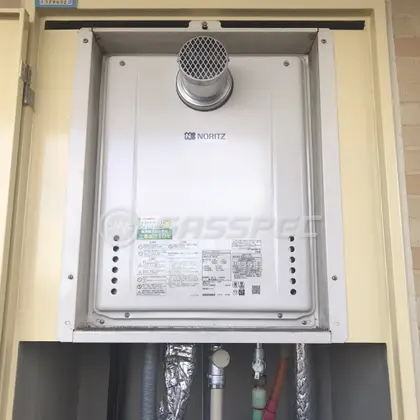 施工後の給湯器（ノーリツ GT-2460SAWX-T-1 BL）