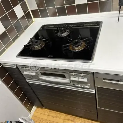施工前のビルトインガスコンロ（RB31AS1R）