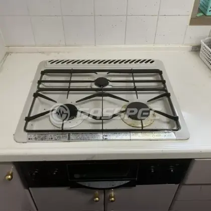 施工前のビルトインガスコンロ（GCU-60SB）