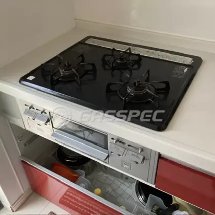 施工前のビルトインガスコンロ（DG32K1SR）