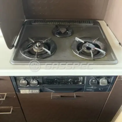 施工前のビルトインガスコンロ（PKD-35EFA-R）