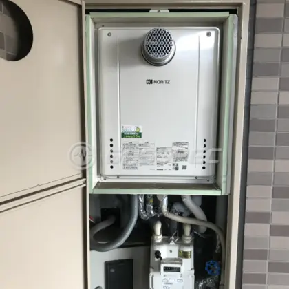 施工後の給湯器（ノーリツ GT-2460SAWX-T-1 BL）