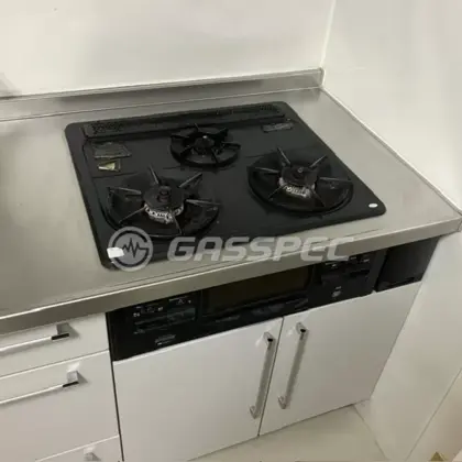 施工前のビルトインガスコンロ（DG32E6SR）