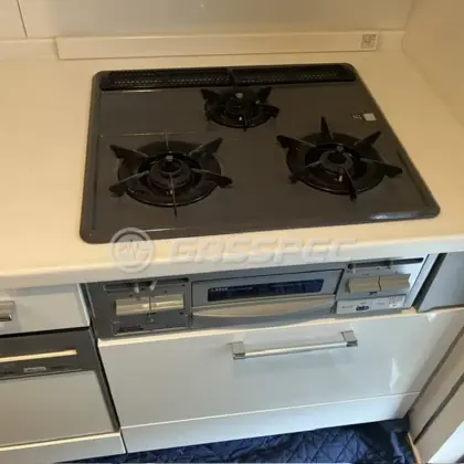 施工前のビルトインガスコンロ（RB31AH2S）
