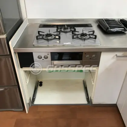 施工後のビルトインガスコンロ（リンナイ RHS31W23L7RSTW）
