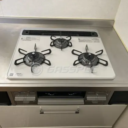 施工後のビルトインガスコンロ（パロマ PD-509WS-60CV）