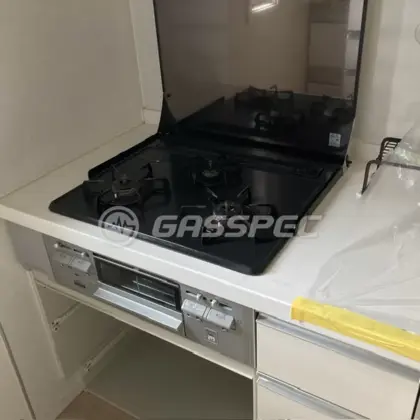 施工前のビルトインガスコンロ（DG32K2SQ1SVL）