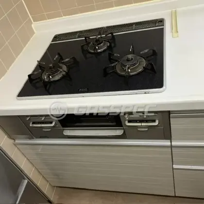 施工前のビルトインガスコンロ（RB31AW8A2R）