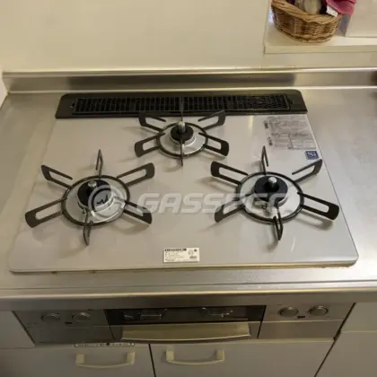 施工後のビルトインガスコンロ（リンナイ RHS31W23L7RSTW）