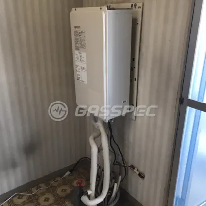施工後の給湯器（ノーリツ GQ-1637WS-FFB）