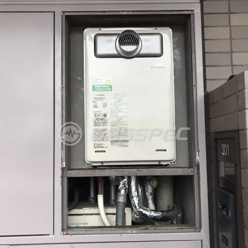 交換後の給湯器（リンナイ RUJ-A1610T-L）