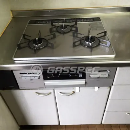 施工後のビルトインガスコンロ（リンナイ RS31W27U12DGVW）