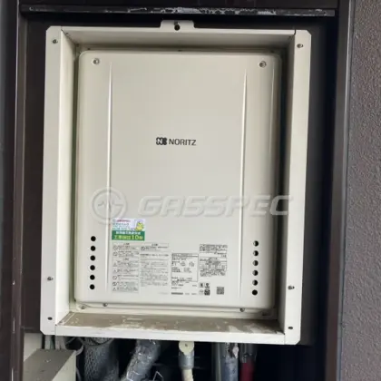 施工後の給湯器（ノーリツ GT-2460SAWX-H-2 BL）