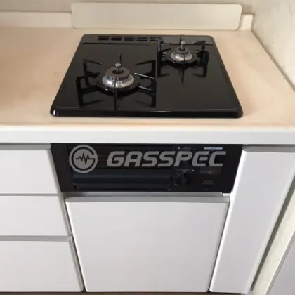 施工後のビルトインガスコンロ（ノーリツ N2G23KSQ1）