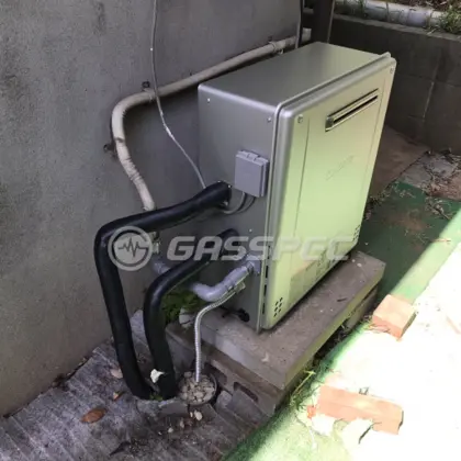 施工後の給湯器（ノーリツ GRQ-C2062SAX-2 BL）