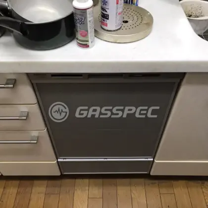 施工後のビルトイン食洗機（パナソニック NP-45MD9S）