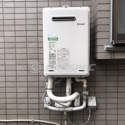 施工後の給湯器（リンナイ RUX-A1615W-E）