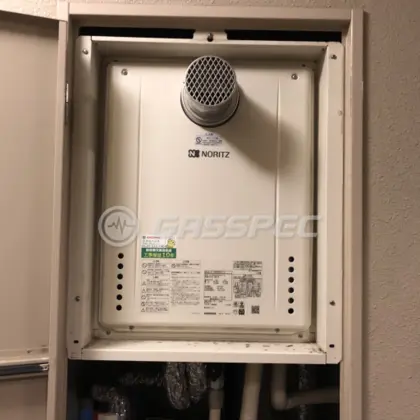 施工後の給湯器（ノーリツ GT-2460SAWX-T-2 BL）