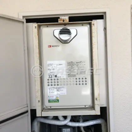 施工後の給湯器（ノーリツ GQ-1627AWX-T-DX BL）