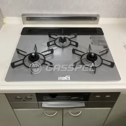 施工後のビルトインガスコンロ（リンナイ RHS31W23L7RSTW）