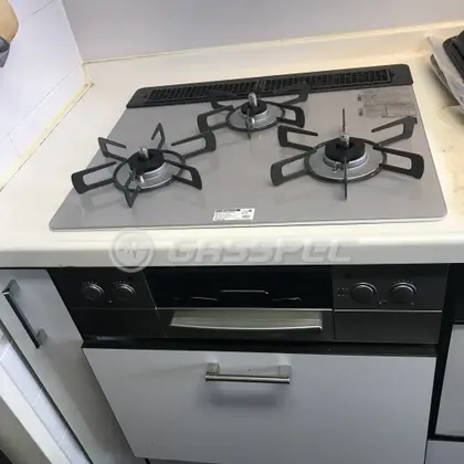施工後のビルトインガスコンロ（リンナイ RHS31W23L7RSTW）