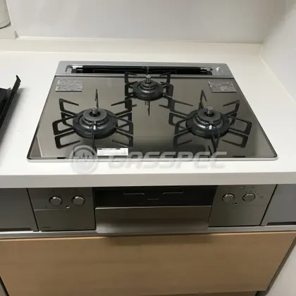 施工後のビルトインガスコンロ（リンナイ N3S12PWASKSTE）