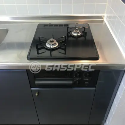 施工後のビルトインガスコンロ（ノーリツ N2G23KSQ1）