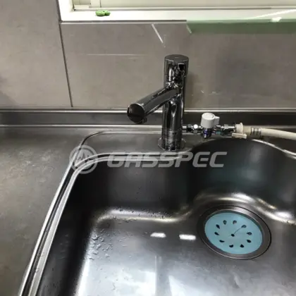 施工後の水栓・蛇口（TOTO TKS05309J）