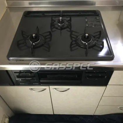 施工後のビルトインガスコンロ（リンナイ RS31M5H2SBW）