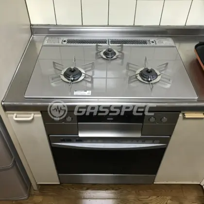 施工後のビルトインガスコンロ（ノーリツ N3S13PWAS6STES）