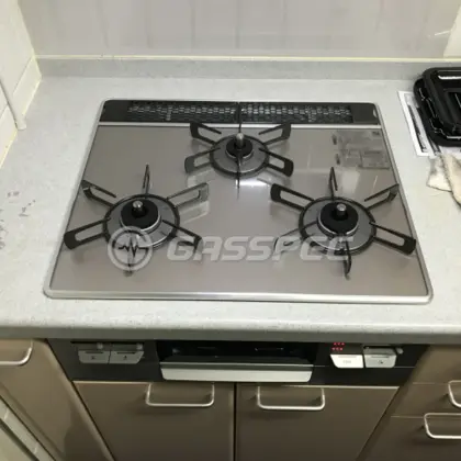 施工後のビルトインガスコンロ（リンナイ RS31W27U12DGVW）