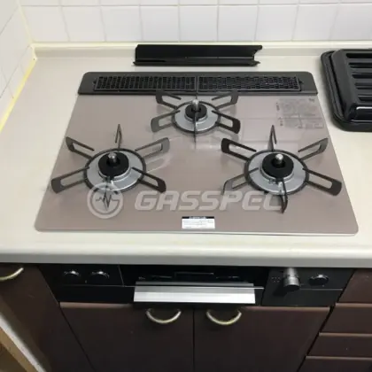 施工後のビルトインガスコンロ（リンナイ RHS31W32L22RSTW）