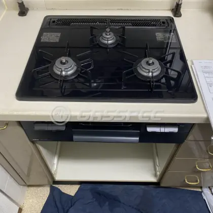 施工後のビルトインガスコンロ（ノーリツ N3WT6RWASC）