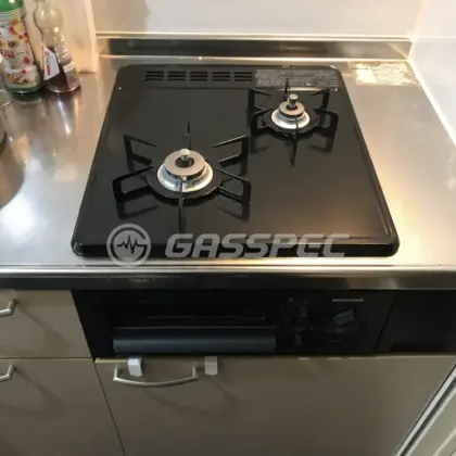 施工後のビルトインガスコンロ（ノーリツ N2G23KSQ1）
