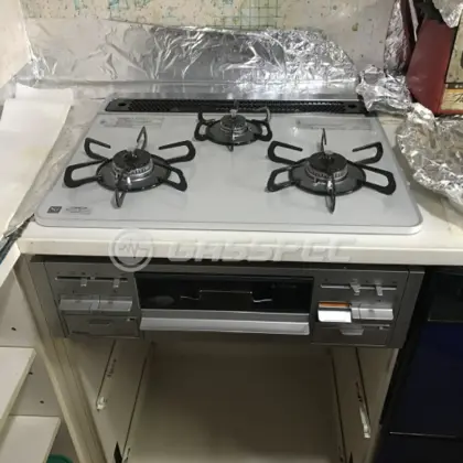 施工後のビルトインガスコンロ（パロマ PD-509WS-60CV）