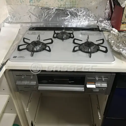 交換後のビルトインガスコンロ（パロマ PD-509WS-60CV）