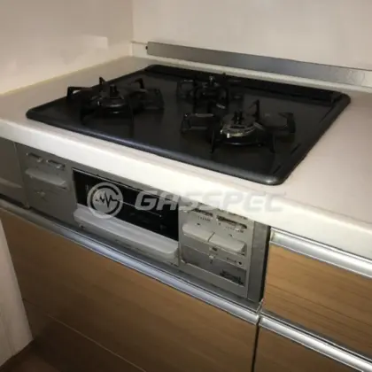 施工前のビルトインガスコンロ（RB31AM2FS）
