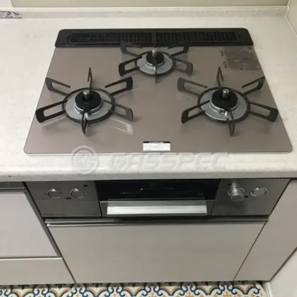 施工後のビルトインガスコンロ（リンナイ RHS31W32L22RSTW）