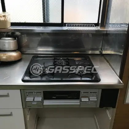 施工後のビルトインガスコンロ（パロマ PD-N36WS）