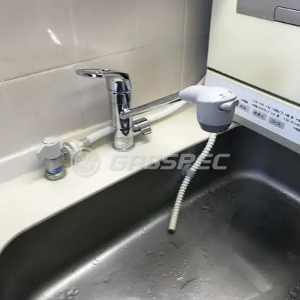 施工後の水栓・蛇口（TOTO TKG38BSA）