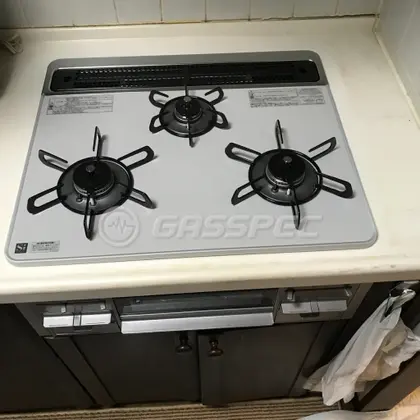 施工後のビルトインガスコンロ（パロマ PD-509WS-60CV）