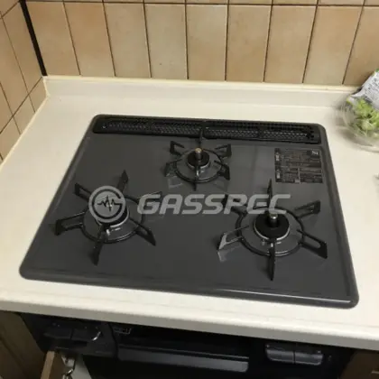施工後のビルトインガスコンロ（リンナイ RS31M5H2SBW）