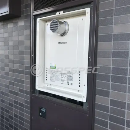 施工後の給湯器（ノーリツ GT-2460SAWX-T-2 BL）